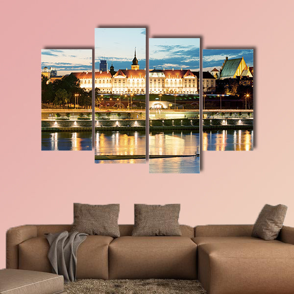 Royal castle over the Vistula River in Warsaw, Russia wall art