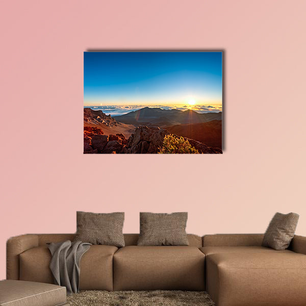 Sunrise over Haleakala volcano crater on Maui, Hawaii Multi panel canvas wall art