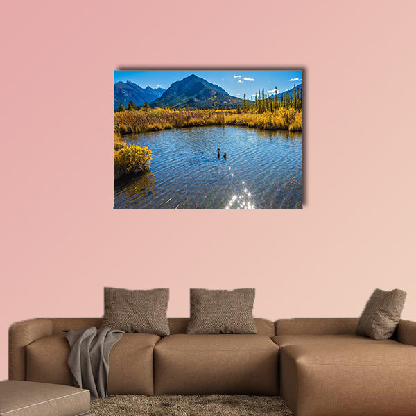 Emerald lake. Yoho National park. Alberta. Canada, Oct. 2011 Multi panel canvas wall art