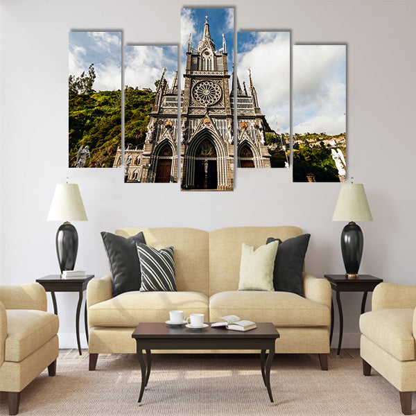 Sanctuary of Our Lady, Las Lajas, Colombia Multi Panel Canvas Wall Art