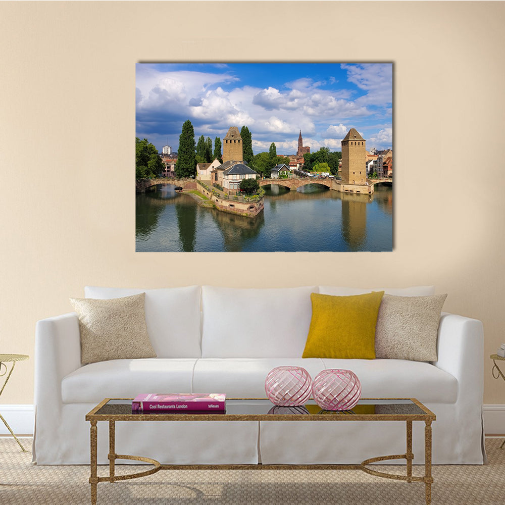 The skyline Strasbourg in Alsace, France Multi Panel Canvas Wall Art