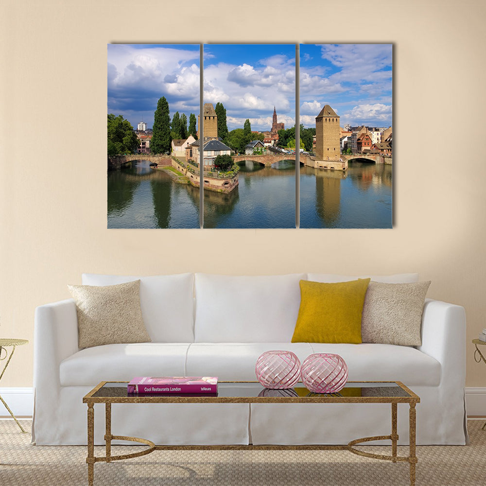 The skyline Strasbourg in Alsace, France Multi Panel Canvas Wall Art
