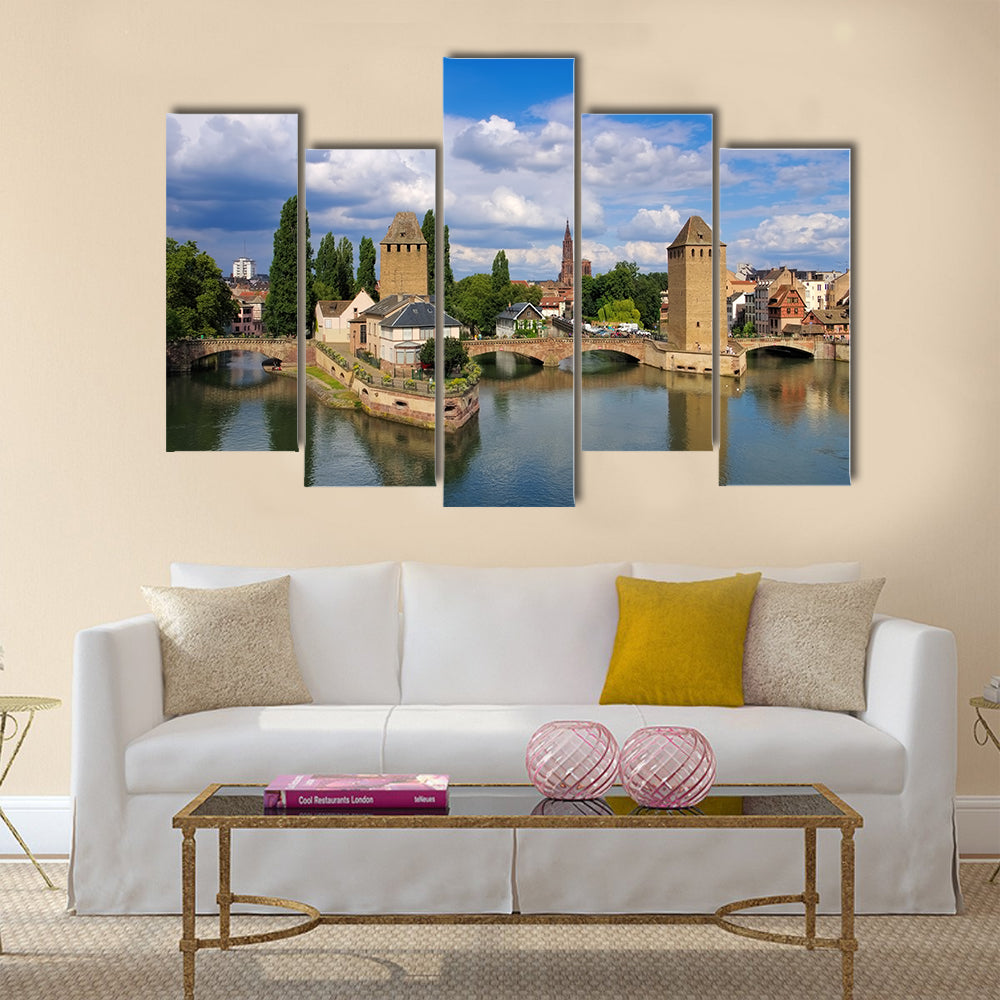 The skyline Strasbourg in Alsace, France Multi Panel Canvas Wall Art