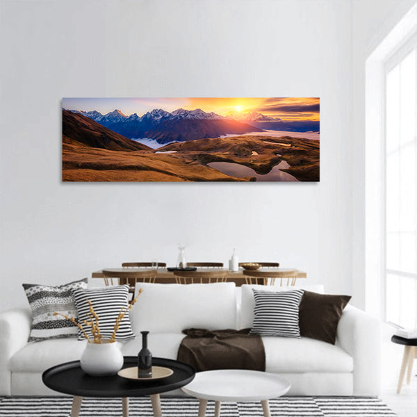 Fantastic Lake  Panoramic Canvas Wall Art