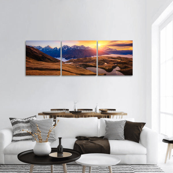 Fantastic Lake  Panoramic Canvas Wall Art