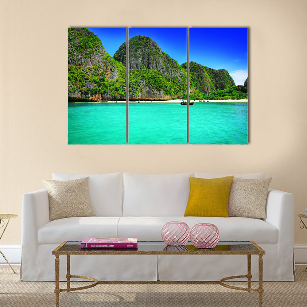 Maya Bay, Thailand Multi panel canvas wall art