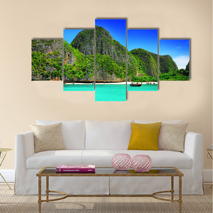 Maya Bay, Thailand Multi panel canvas wall art