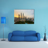 Kuala Lumpur city skyline at sunset in Kuala Lumpur, Malaysia multi panel canvas wall art