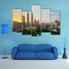 Kuala Lumpur city skyline at sunset in Kuala Lumpur, Malaysia multi panel canvas wall art