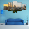 Kuala Lumpur city skyline at sunset in Kuala Lumpur, Malaysia multi panel canvas wall art