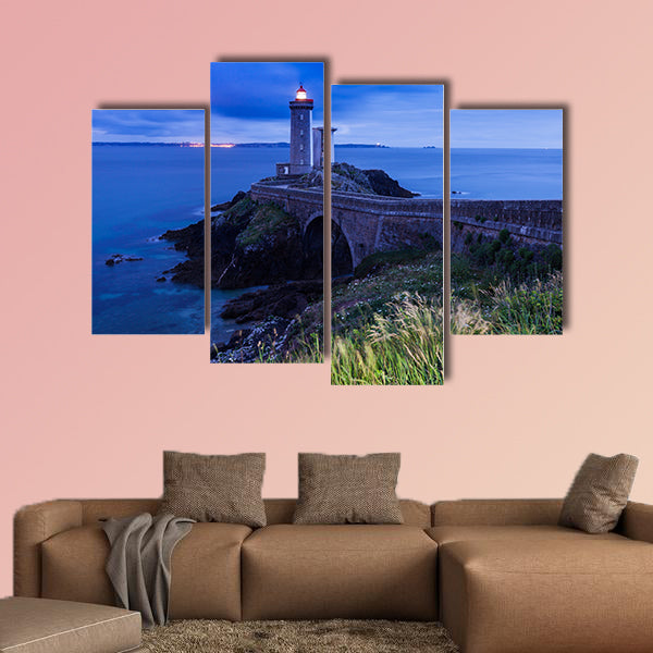 Petit Minou Lighthouse. Plougonvelin, Brittany, France Multi panel canvas wall art