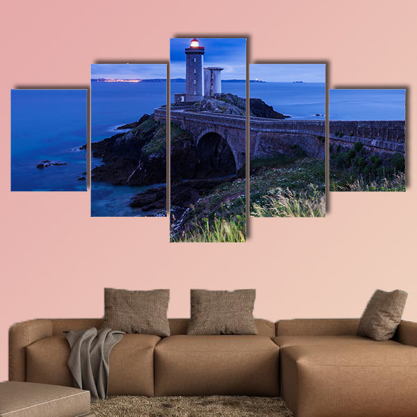 Petit Minou Lighthouse. Plougonvelin, Brittany, France Multi panel canvas wall art