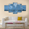 Globalization conceptual, network communication concept Multi panel canvas wall art