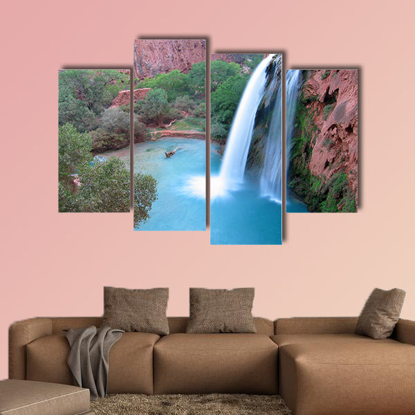 Havasu Falls in the magic Havasu Canyon multi panel canvas wall art
