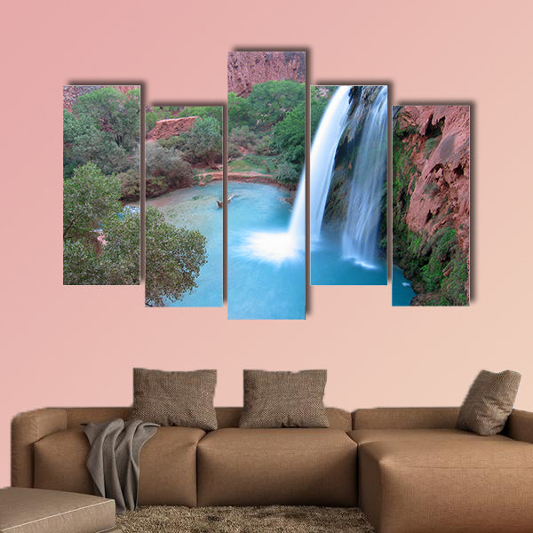 Havasu Falls in the magic Havasu Canyon multi panel canvas wall art