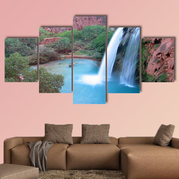 Havasu Falls in the magic Havasu Canyon multi panel canvas wall art