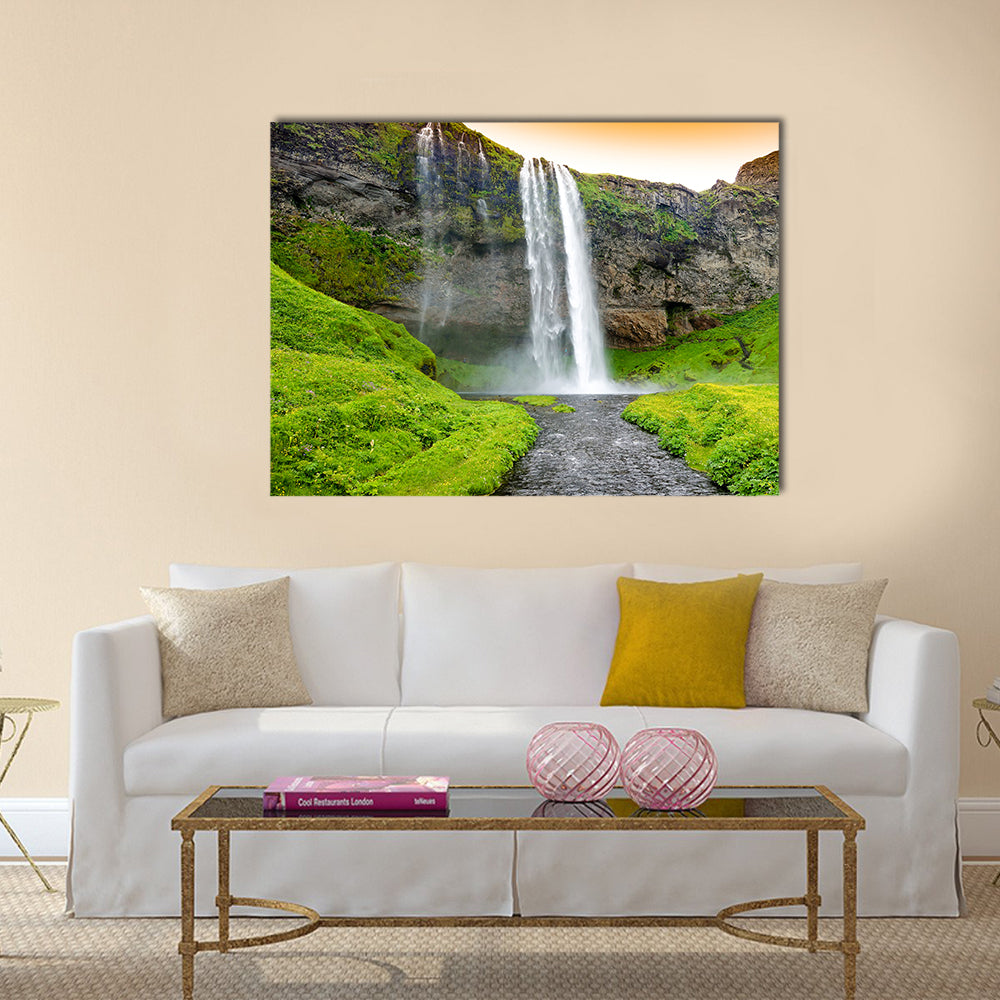 Seljandsfoss waterfall, Iceland multi panel canvas wall art