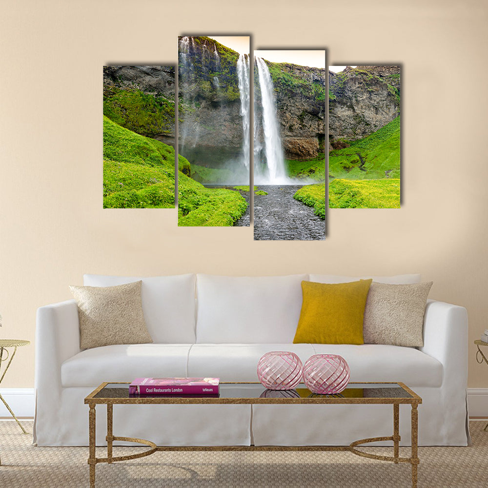 Seljandsfoss waterfall, Iceland multi panel canvas wall art
