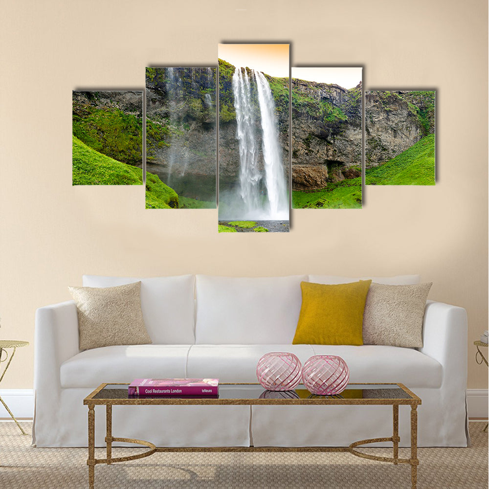 Seljandsfoss waterfall, Iceland multi panel canvas wall art