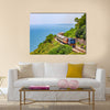 Train on the railway near Fangshan Station in pingtung Multi panel canvas wall art