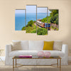 Train on the railway near Fangshan Station in pingtung Multi panel canvas wall art