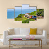 Train on the railway near Fangshan Station in pingtung Multi panel canvas wall art