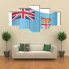 Fijian national official flag vector illustration multi panel canvas wall art