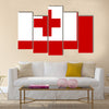 Tongan national official flag Multi panel canvas wall art