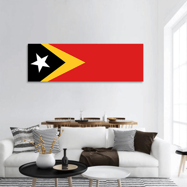 East Timorese national flag panoramic canvas wall art