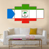 Equatorial Guinean national official flag Multi Panel Canvas Wall art