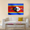 Swazi national official flag Multi Panel Canvas Wall Art