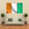 Flag of Ivory Coast waving in the wind with detailed fabric texture Multi panel canvas wall art