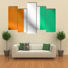 Flag of Ivory Coast waving in the wind with detailed fabric texture Multi panel canvas wall art