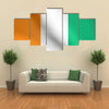 Flag of Ivory Coast waving in the wind with detailed fabric texture Multi panel canvas wall art