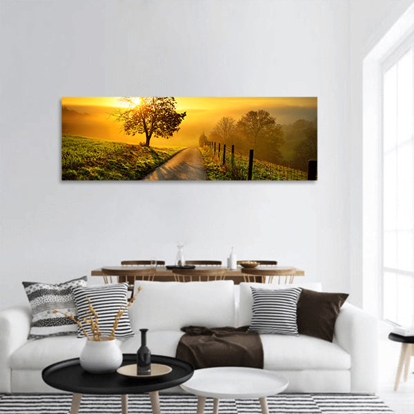 Rural Landscape Panoramic Canvas Wall Art