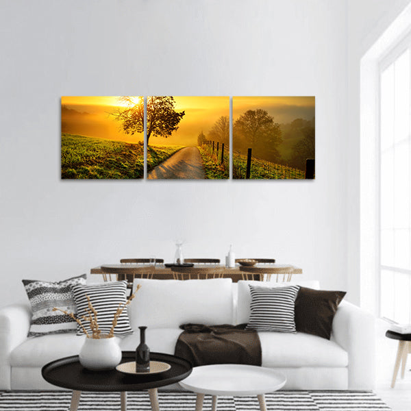 Rural Landscape Panoramic Canvas Wall Art