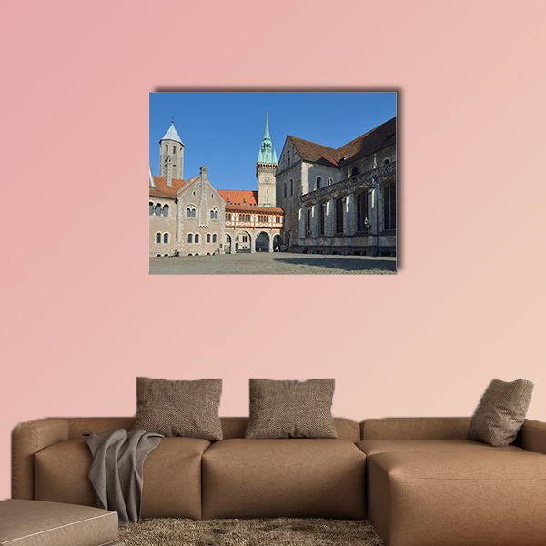 Brunswick Cathedral in Braunschweig multi panel canvas wall art