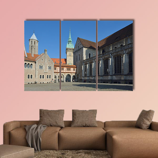 Brunswick Cathedral in Braunschweig multi panel canvas wall art