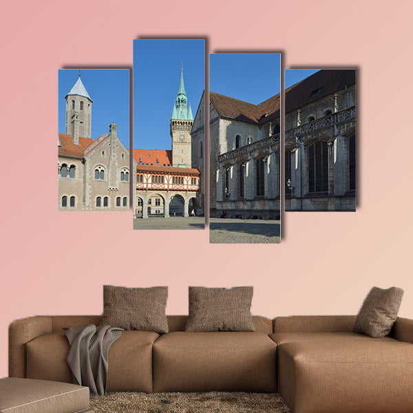 Brunswick Cathedral in Braunschweig multi panel canvas wall art