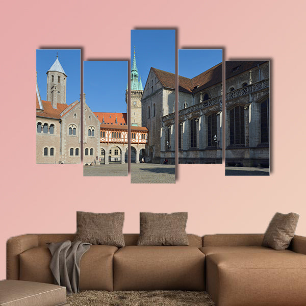 Brunswick Cathedral in Braunschweig multi panel canvas wall art