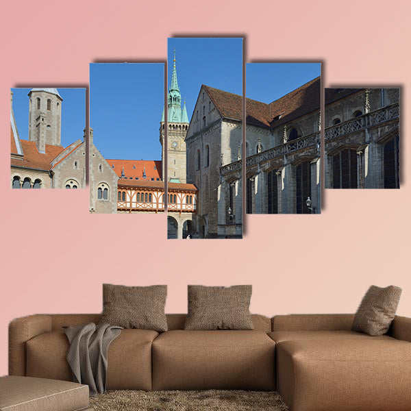 Brunswick Cathedral in Braunschweig multi panel canvas wall art