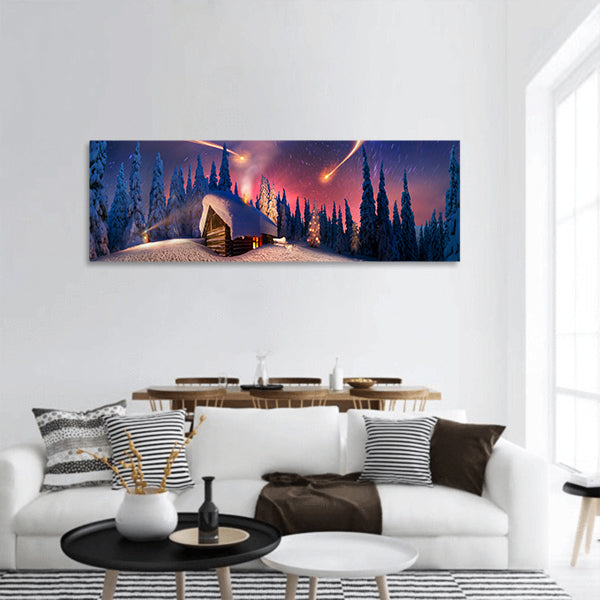 Alpine Mountains Panoramic Canvas Wall Art