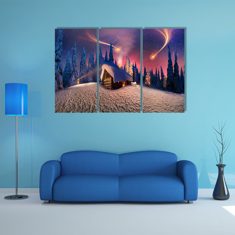 The Beauty Of Climbing To Tourist Wild Alpine Mountain Multi Panel Canvas Wall Art