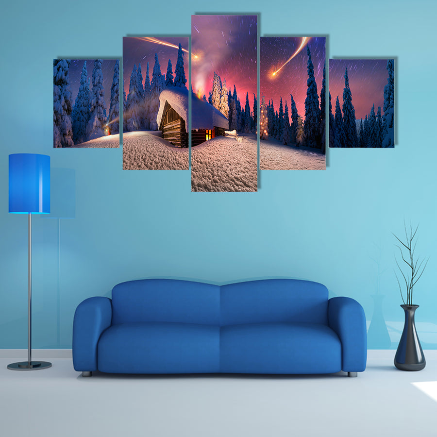 The Beauty Of Climbing To Tourist Wild Alpine Mountain Multi Panel Canvas Wall Art