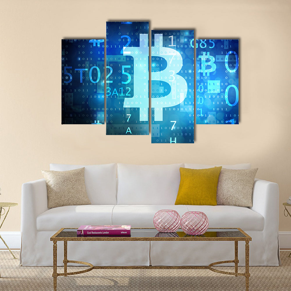 bitcoin multi panel canvas wall art