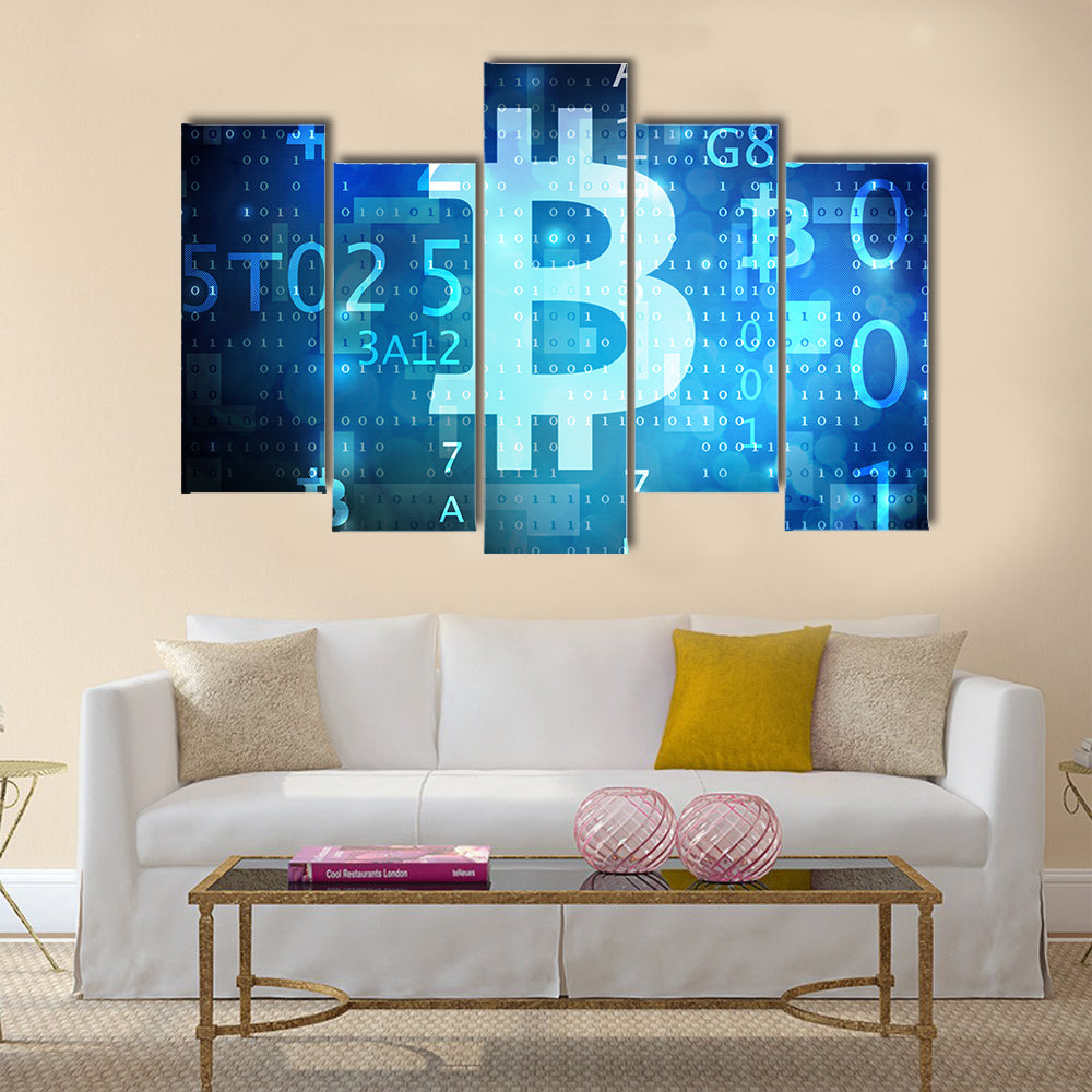 bitcoin multi panel canvas wall art