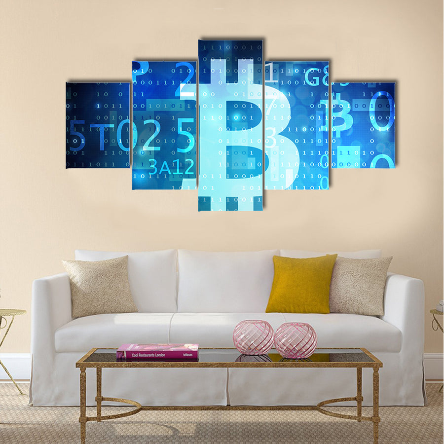 bitcoin multi panel canvas wall art