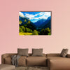 Beautiful summer landscape in the Slovenia Mountain and valley multi panel canvas wall art