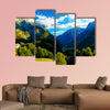 Beautiful summer landscape in the Slovenia Mountain and valley multi panel canvas wall art