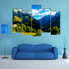 A beautiful summer landscape, in the Slovenia Mountain and valley multi panel canvas wall art